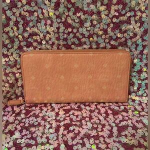 Peachy Pink Leather MCM Wallet